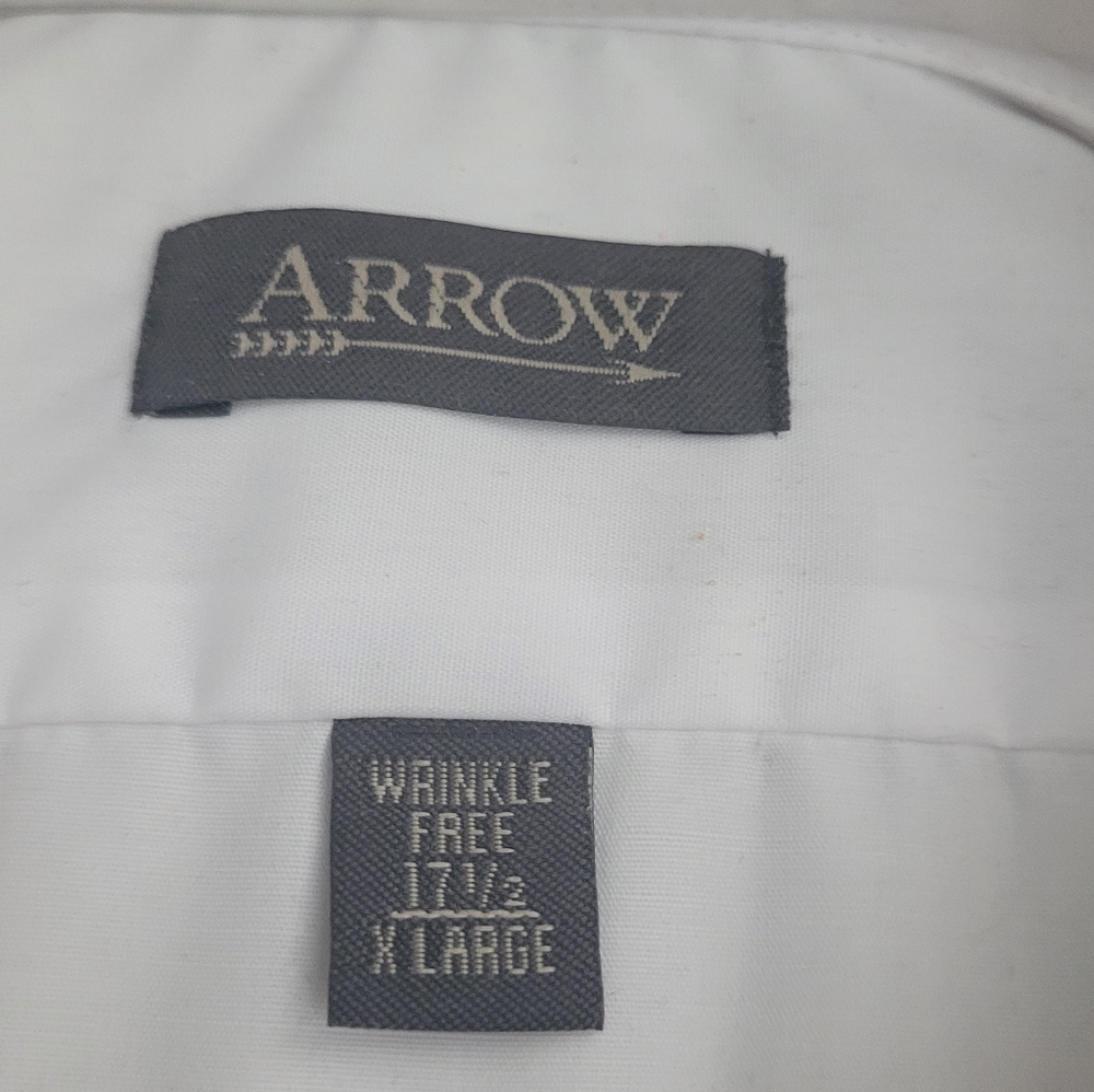 Arrow White Dress Shirt with Point Collar - Picture 3 of 4
